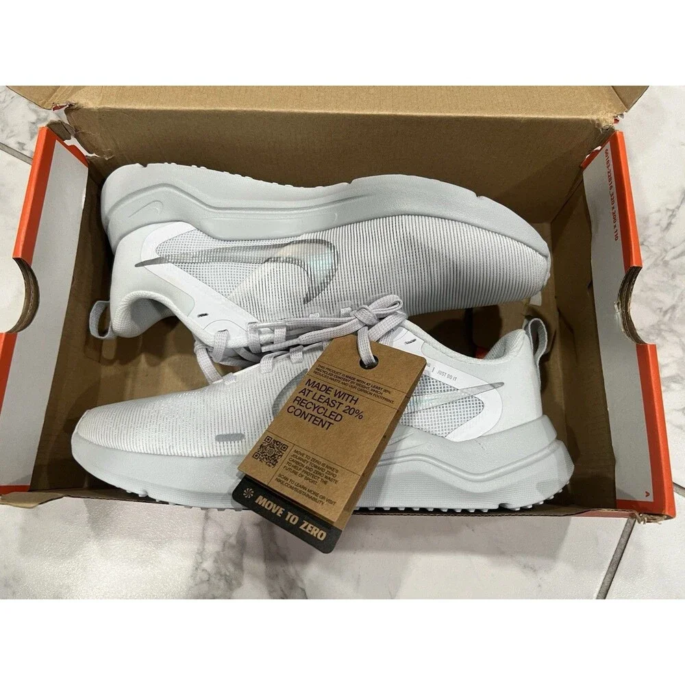Nike Women's Downshifter White/Platinum 12 Running Shoes DD9294-100 Size 9